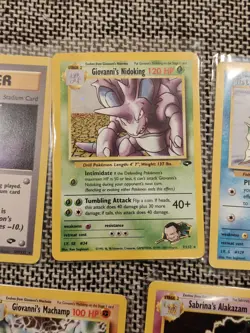 2000 Pokemon 16 Card Lot Gym Challenge AlakazamMachamp Sabrina Nidoking MP/HP - Image 4