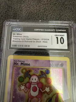 Mr. Mime 013/034 Trading Card Game Classic Holo CGC 10 - Image 3