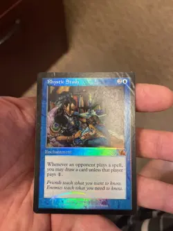 MTG Rhystic Study Prophecy 45/143 Foil Common Played - Image 1