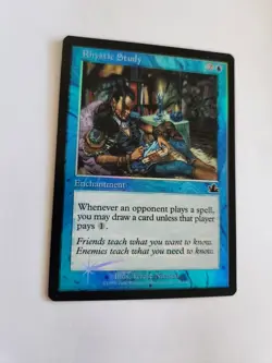 MTG Rhystic Study Prophecy 45/143 Foil Common Played - Image 2