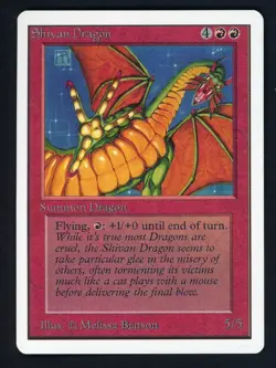 1994 MTG Magic The Gathering Unlimited Edition Shivan Dragon - Image 1