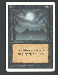 1993 MTG Magic The Gathering Unlimited Edition Bad Moon - Image 1