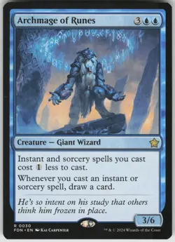 MTG Archmage of Runes NM Foundations Magic 30 - Image 1