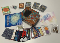 Pokemon Tin OPEN filled with card lot & Misc Pokemon things - Image 1