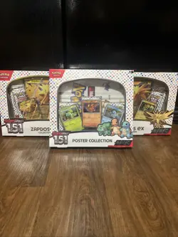 Pokemon 151 Zapdos EX Collection Box Sealed Lot Of 2 + 151 Poster Collection - Image 1