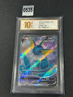 Pokemon TCG Chinese Vaporeon V SR - Scarlet & Violet, CS4aC 138/132 Grade 10 - Image 1