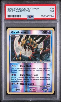2009 Pokemon Platinum #10 Giratina-Rev.Foil PSA 7 - Image 1