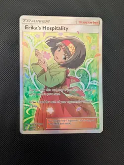 Pokemon Cards: Team Up Ultra Rare Full Art: Erika's Hospitality 174/181 - Image 1