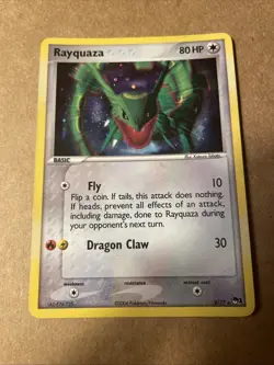 Rayquaza 3/17 Pop Series 1 Holo Lightly Played LP - Image 1