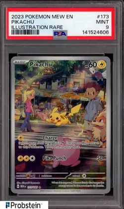 2023 Pokemon MEW EN Illustration Rare #173 Pikachu PSA 9 MINT - Image 1