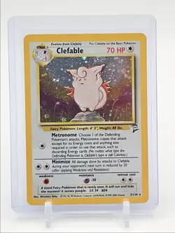 CLEFABLE 2000 POKEMON BASE SET 2 RARE HOLO 5/130 Q1048 - Image 1
