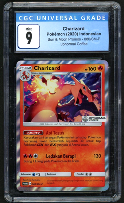 Pokemon Charizard 2020 Indonesian Sun & Moon Promos 080/SM-P Holo CGC 9 - Image 1