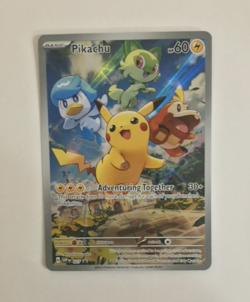 Pokemon Pikachu SVP 027 Scarlet & Violet Promo Holo 60 HP Adventuring Together - Image 1