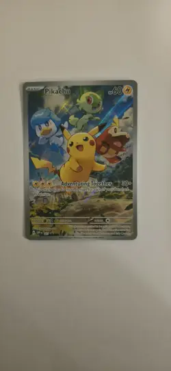 Pokemon Pikachu SVP 027 Scarlet & Violet Promo Holo 60 HP Adventuring Together - Image 3