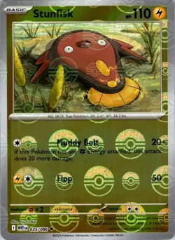 STUNFISK 035/086 WHITE FLARE POKEMON (POKE BALL, NM) - Image 1