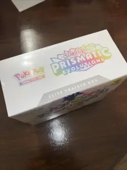 Pokemon TCG Prismatic Evolutions Elite Trainer Box ETB New/small rip In Plastic - Image 2