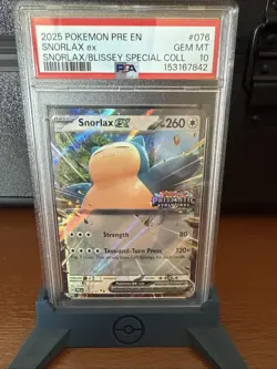 PSA 10 SNORLAX EX PRISMATIC STAMPED EXCLUSIVE #076 2025 POKEMON SNORLAX BLISSEY - Image 1