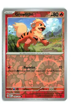 Growlithe 058/165 151 REVERSE HOLO Pokemon TCG NM-LP - Image 1