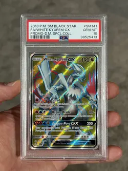 Pokemon White Kyurem GX SM141 Full Art Black Star Promo Dragon Majesty PSA 10 - Image 4