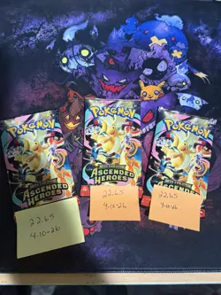 Ascended Heroes Pokemon TCG Boosters 22.65g x 3!! God packsU! - Image 1
