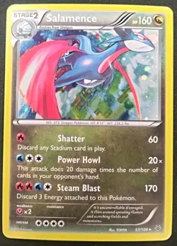 Salamence 57/108 Holo Rare Roaring Skies Pokemon TCG - MP - Image 1