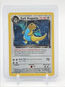 DARK DRAGONITE 2000 POKEMON BASE SET TEAM ROCKET RARE HOLO 5/82 Q1048 - Image 1