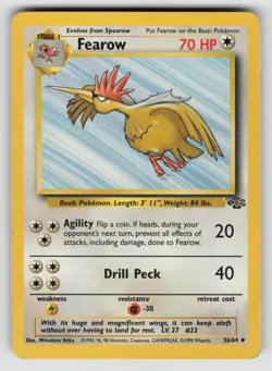 Fearow 36/64 Uncommon Jungle Pokemon MP - Image 1