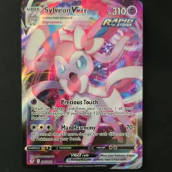 Pokemon Sylveon VMAX Ultra Rare Holo SWSH07 075/203 Vmax 310HP English - Image 1