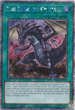 Yugioh! The Fang of Critias - RA04-EN255 - Platinum Secret Rare - 1st Edition Ne - Image 1