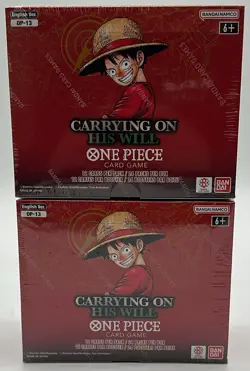 Lot of (2) One Piece TCG OP-13 Carrying On His Will Booster Boxes SEALED NEW - Image 1