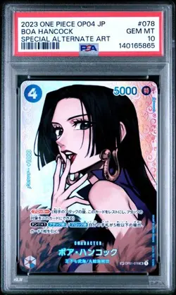 2023 One Piece Japanese OP04-Kingdoms of Intrigue Boa Hancock Alt Art 078 PSA 10 - Image 1