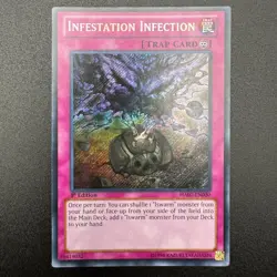 YuGiOh Infestation Infection HA07-EN030 Secret Rare 1st Edition NM - Image 1