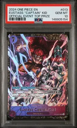 2024 One Piece Promos Eustass "Captain" Kid Official Event Top Prize 013 PSA 10 - Image 1