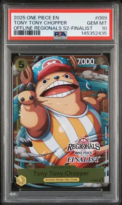 2025 ONE PIECE OFFLINE REGIONALS PACK 089 TONY TONY CHOPPER FINALIST PSA 10 - Image 1