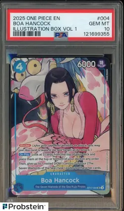2025 One Piece EN Illustration Box Vol.1 #004 Boa Hancock PSA 10 GEM MINT - Image 1
