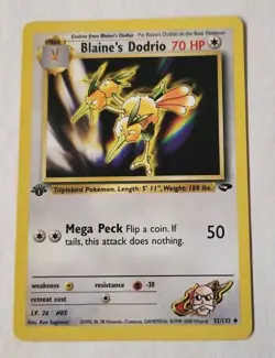 Pokemon Card - Blaine's Dodrio 1st Edition Gym Challenge 32/132 Uncommon - Image 1
