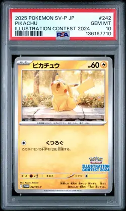 PSA 10 Pikachu 242/SV-P Pokemon Illustration Contest 2024 Promo Card Japanese - Image 1