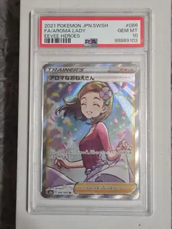 2021 Pokemon Aroma Lady FA Eevee Heroes #086 PSA 10 GEM MINT Japanese Card - Image 1