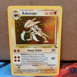 Pokemon TCG Kabutops Holo Rare Unlimited Card 9/62 Fossil WOTC LP - Image 1