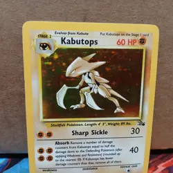 Pokemon TCG Kabutops Holo Rare Unlimited Card 9/62 Fossil WOTC LP - Image 2