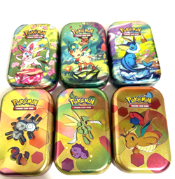 6 POKEMON 151 TCG Trading Card Tins With Energy Symbol Cool Coins & Art Cards - Image 4