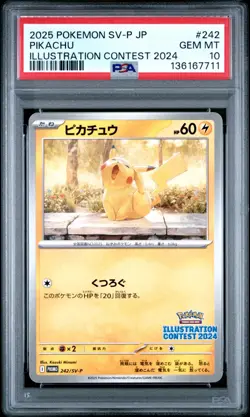 PSA 10 Pikachu 242/SV-P Pokemon Illustration Contest 2024 Promo Card Japanese - Image 1