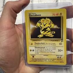 2000 Pokemon TCG Electabuzz 24/130 Base Set 2 Non Holo Rare Card NM Vintage Vtg - Image 1