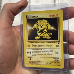 2000 Pokemon TCG Electabuzz 24/130 Base Set 2 Non Holo Rare Card NM Vintage Vtg - Image 2