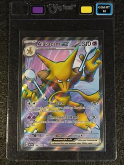 2025 Pokemon 151 Alakazam EX 188/165 Full Art Ultra Rare - Taby Card™ GEM MT 10 - Image 1