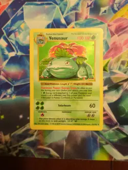 1999 Pokemon TCG Venusaur Holo Rare Shadowless Card 15/102 Base Set - Image 1