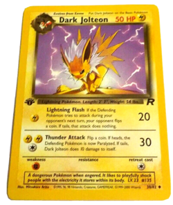 Team Rocket First Edition Dark Jolteon #38 Vintage Pokemon Card - Image 3