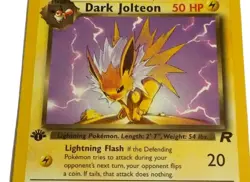 Team Rocket First Edition Dark Jolteon #38 Vintage Pokemon Card - Image 5