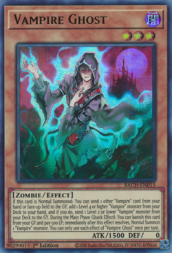 Yugioh! LP Vampire Ghost - BACH-EN015 - Ultra Rare - 1st Edition Lightly Played, - Image 1