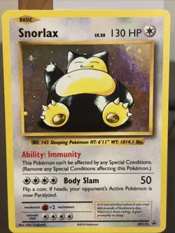 Pokemon Snorlax XY179 Holo Black Star Promo TCG Card 2016 LP - Image 1